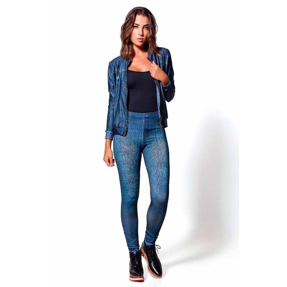 High Waisted Dark Jeans Legging